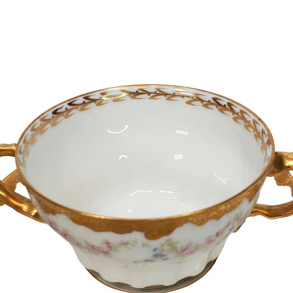 Antique Tiffany & Co NY x Theo Haviland Limoges Soup Saucer Porcelain Mousseline - Picture 5 of 15